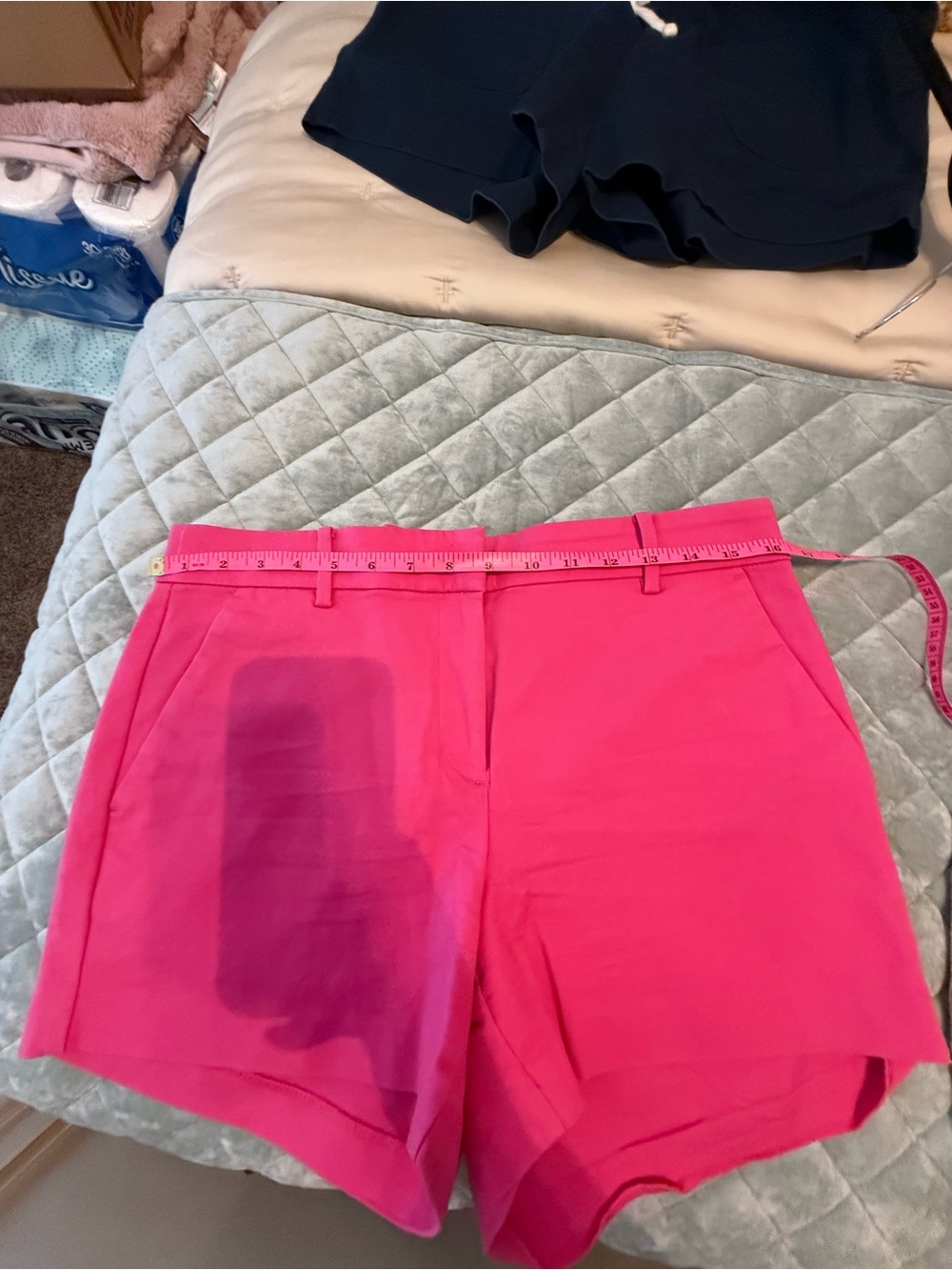 LOFT Bright Hot Pink Tailored Rivera Shorts